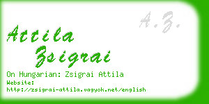 attila zsigrai business card